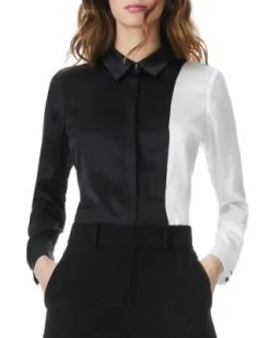Willa Combo Placket Shirt - Alice And Olivia