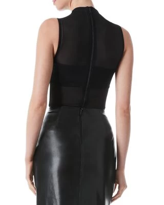 Nichol Mock Neck Sleeveless Bodysuit - Alice And Olivia 4 Nichol Mock Neck Sleeveless Bodysuit - Alice And Olivia - Image 2
