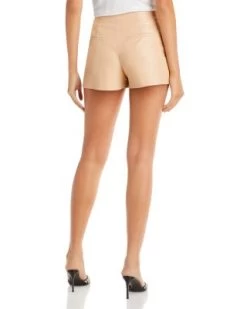 Steffie Vegan Leather Shorts - Alice And Olivia -Alice And Olivia 12393276 fpx