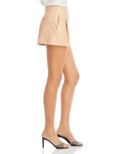 Steffie Vegan Leather Shorts - Alice And Olivia -Alice And Olivia 12393277 fpx