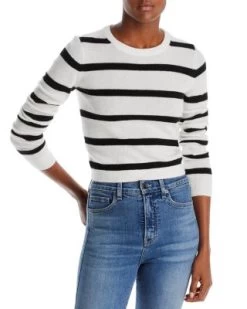 Luna Striped Crewneck Sweater - Alice And Olivia
