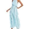 Emelia Silk Belted Ruffle Gown - Alice And Olivia -Alice And Olivia 12764739 fpx