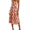 Samantha Belted Floral Print Midi Dress - Alice And Olivia -Alice And Olivia 12764835 fpx
