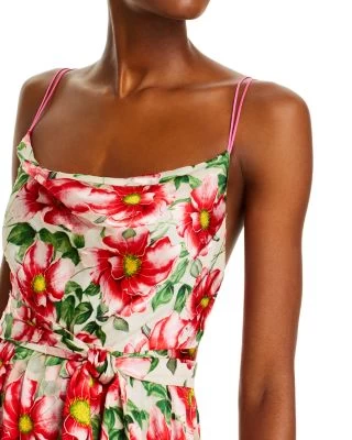 Samantha Belted Floral Print Midi Dress - Alice And Olivia 5 Samantha Belted Floral Print Midi Dress - Alice And Olivia - Image 3