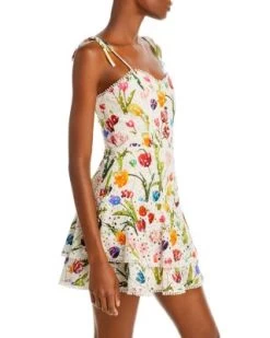 Rosette Eyelet Tulip Print Mini Dress - Alice And Olivia 13 Rosette Eyelet Tulip Print Mini Dress - Alice And Olivia -Alice And Olivia 12764902 fpx