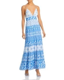 Karolina Printed Halter Dress - Alice And Olivia