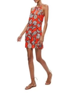 Quinn Sleeveless Braided Trim Mini Dress - Alice And Olivia -Alice And Olivia 12924593 fpx