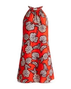 Quinn Sleeveless Braided Trim Mini Dress - Alice And Olivia -Alice And Olivia 12924596 fpx