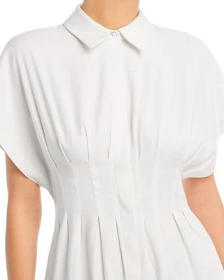 Lilliana Pleated Mini Shirt Dress - Alice And Olivia 6 Lilliana Pleated Mini Shirt Dress - Alice And Olivia - Image 4