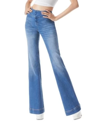 Olivia High Rise Flare Jeans In Best Intentions - Alice And Olivia 5 Olivia High Rise Flare Jeans In Best Intentions - Alice And Olivia - Image 3