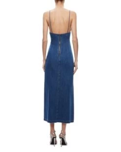 Julietta Denim Midi Dress - Alice And Olivia -Alice And Olivia 12950495 fpx