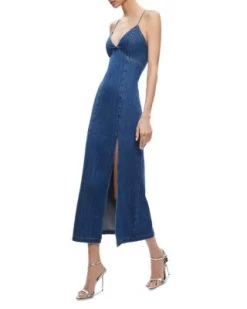 Julietta Denim Midi Dress - Alice And Olivia -Alice And Olivia 12950496 fpx