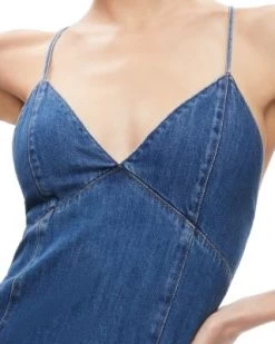 Julietta Denim Midi Dress - Alice And Olivia -Alice And Olivia 12950498 fpx