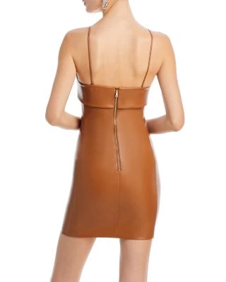 Kelly Faux Leather Mini Dress - Alice And Olivia 4 Kelly Faux Leather Mini Dress - Alice And Olivia - Image 2