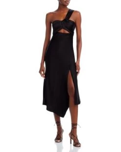 Harmony Twist One Shoulder Midi Dress - Alice And Olivia