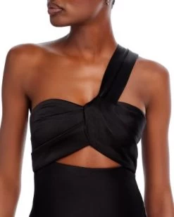 Harmony Twist One Shoulder Midi Dress - Alice And Olivia -Alice And Olivia 12956636 fpx