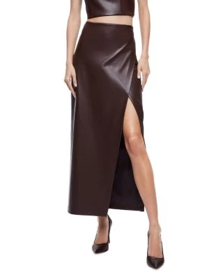 Siobhan Faux Leather Maxi Skirt - Alice And Olivia 4 Siobhan Faux Leather Maxi Skirt - Alice And Olivia - Image 2
