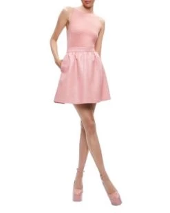 Chara Sleeveless Faux Leather & Mesh Mini Dress - Alice And Olivia 10 Chara Sleeveless Faux Leather & Mesh Mini Dress - Alice And Olivia -Alice And Olivia 13015318 fpx