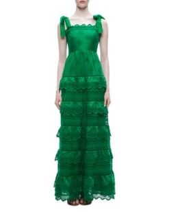 Vega Sleeveless Embroidered Maxi Dress - Alice And Olivia