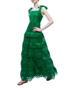 Vega Sleeveless Embroidered Maxi Dress - Alice And Olivia -Alice And Olivia 13015441 fpx
