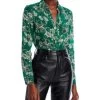 Eloise Silk V Neck Blouse - Alice And Olivia