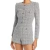 Shiloh Patch Pocket Houndstooth Romper - Alice And Olivia