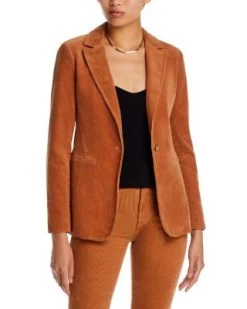 Macey Notch Collar Fitted Blazer - Alice And Olivia