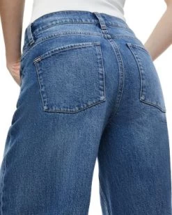 Trish Mid Rise Baggy Jeans In Broklyn Blue - Alice And Olivia -Alice And Olivia 13036822 fpx