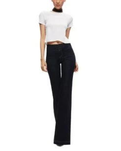 Olivia High Rise Flare Jeans In Dark Rinse - Alice And Olivia -Alice And Olivia 13036852 fpx