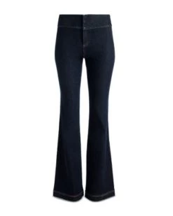 Olivia High Rise Flare Jeans In Dark Rinse - Alice And Olivia -Alice And Olivia 13036853 fpx