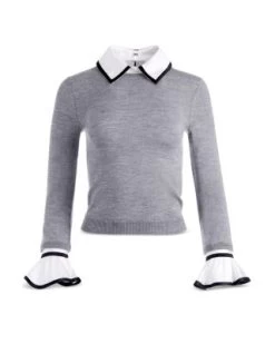 Justina Woven Combo Top - Alice And Olivia -Alice And Olivia 13036859 fpx