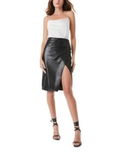 Siobhan Faux Wrap Pencil Skirt - Alice And Olivia -Alice And Olivia 13036880 fpx
