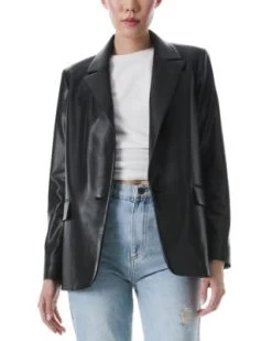 Denny Faux Leather Jacket - Alice And Olivia