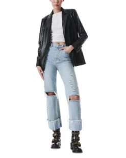 Denny Faux Leather Jacket - Alice And Olivia -Alice And Olivia 13036894 fpx