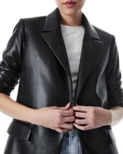 Denny Faux Leather Jacket - Alice And Olivia -Alice And Olivia 13036895 fpx