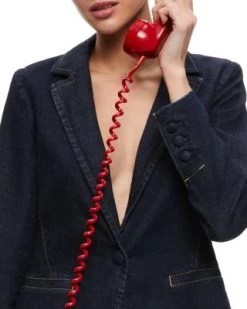 Macey Fitted Denim Blazer - Alice And Olivia -Alice And Olivia 13036927 fpx