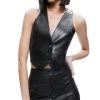Donna Faux Leather Vest - Alice And Olivia -Alice And Olivia 13050452 fpx