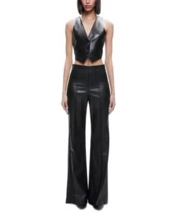 Donna Faux Leather Vest - Alice And Olivia -Alice And Olivia 13050455 fpx