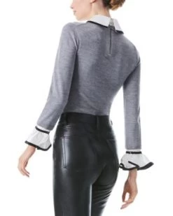 Justina Woven Combo Top - Alice And Olivia -Alice And Olivia 13052017 fpx