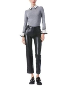 Justina Woven Combo Top - Alice And Olivia -Alice And Olivia 13052019 fpx