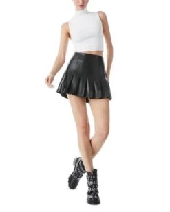 Carter Faux Leather Mini Skirt - Alice And Olivia -Alice And Olivia 13052054 fpx
