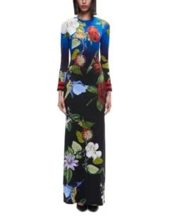 Delora Open Back Floral Maxi Dress - Alice And Olivia -Alice And Olivia 13052086 fpx