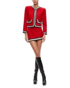 Landon Cropped Box Jacket - Alice And Olivia -Alice And Olivia 13053100 fpx