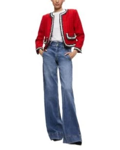 Landon Cropped Box Jacket - Alice And Olivia