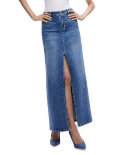 Rye High Waist Denim Maxi Skirt - Alice And Olivia -Alice And Olivia 13053128 fpx
