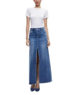 Rye High Waist Denim Maxi Skirt - Alice And Olivia -Alice And Olivia 13053130 fpx