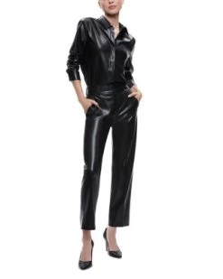 Ming Faux Leather Ankle Pants - Alice And Olivia -Alice And Olivia 13053142 fpx