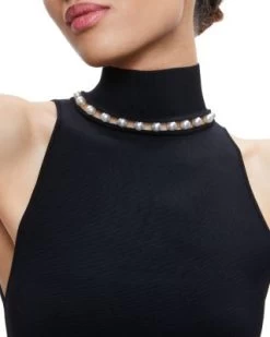 Annalee Faux Pearl Embellished Sleeveless Top - Alice And Olivia -Alice And Olivia 13053146 fpx