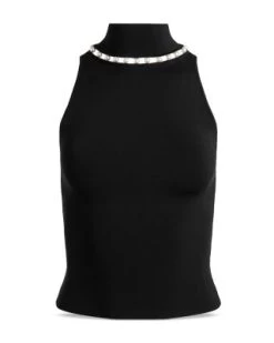 Annalee Faux Pearl Embellished Sleeveless Top - Alice And Olivia -Alice And Olivia 13053147 fpx