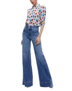 Willa Silk Button Down Blouse - Alice And Olivia -Alice And Olivia 13054982 fpx